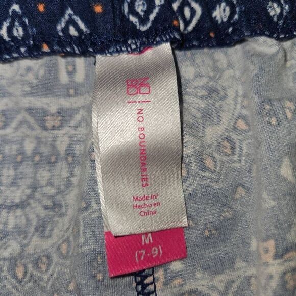 5 For $25 No Boundaries Blue and White Elephant Boho Buttery Soft Shorts - Picture 2 of 7